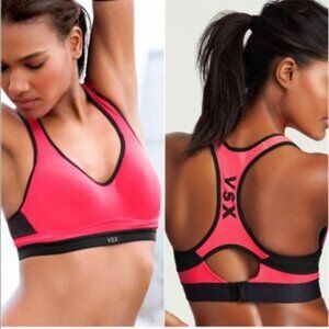 Victoria's Secret VSX Sport Bra | Pink & Black Incredible Padded Bra | Size 34B